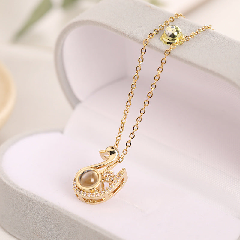 A Hundred Languages Of Swan Love Projection Clavicle Chain