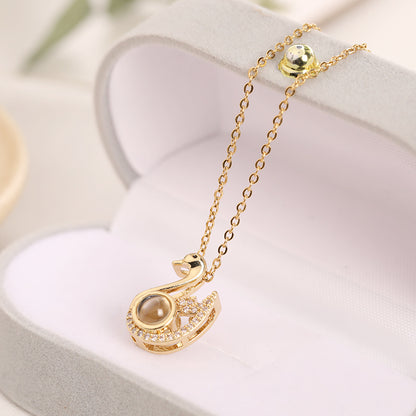 A Hundred Languages Of Swan Love Projection Clavicle Chain