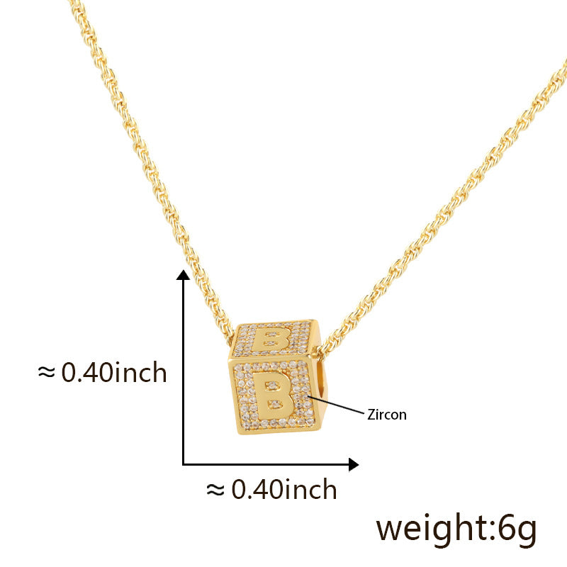 Custom Initial Letter Necklace - Personalized A-Z Name Pendant Gold Jewelry