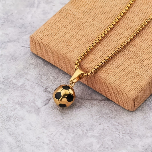 Creative World Cup Stainless Steel Football Pendant Necklace
