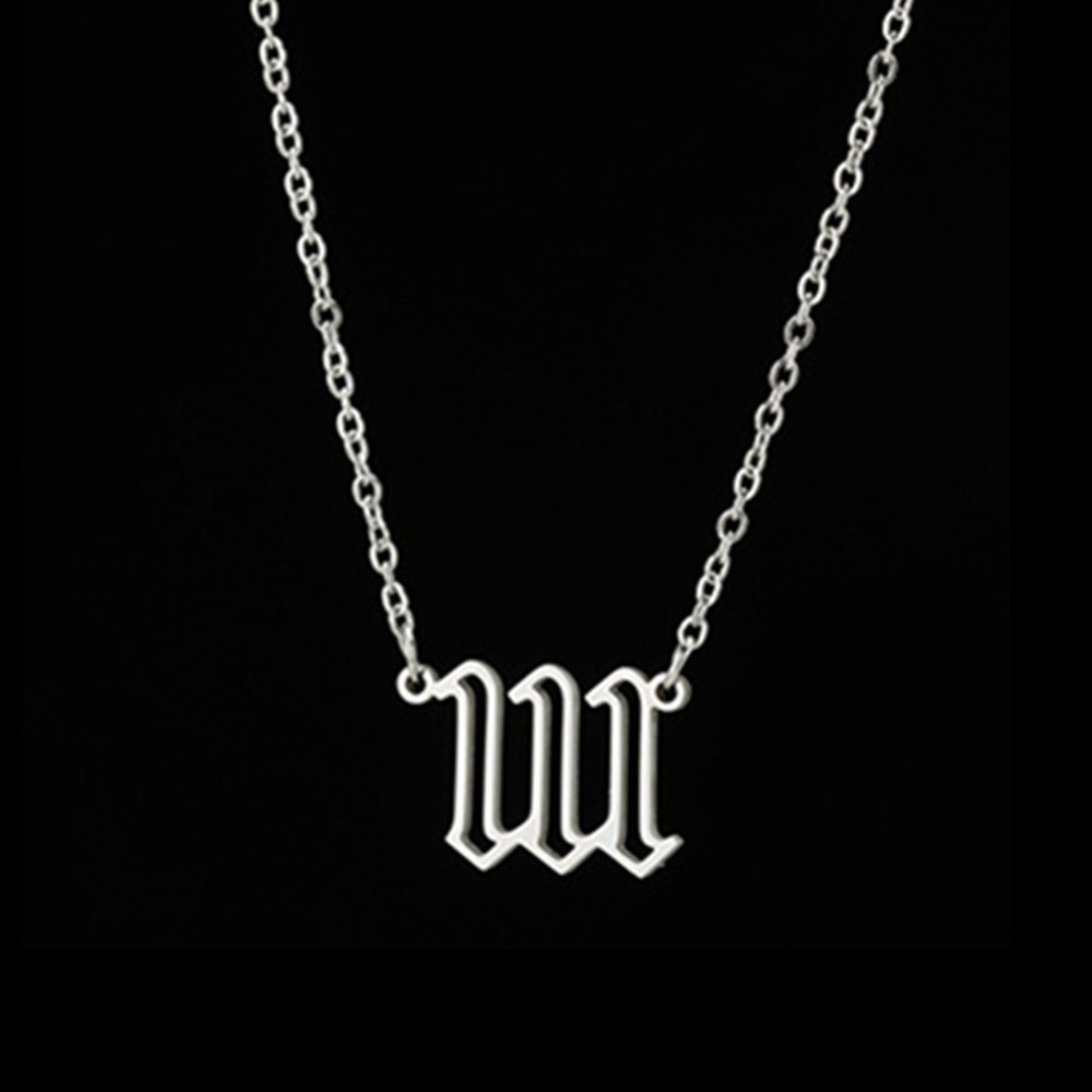 Fashion Vintage Double Cutout Number Necklace