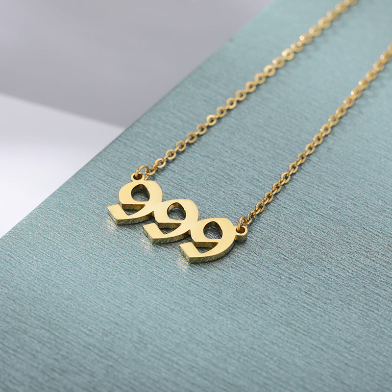Ancient English Number Necklace Angel 111to999