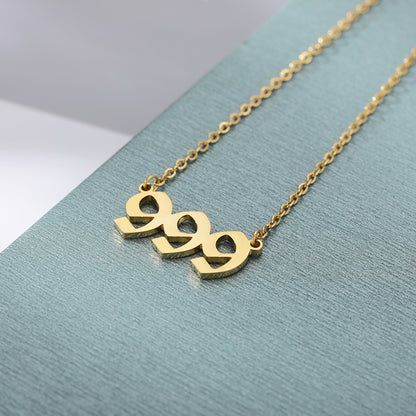 Ancient English Number Necklace Angel 111to999
