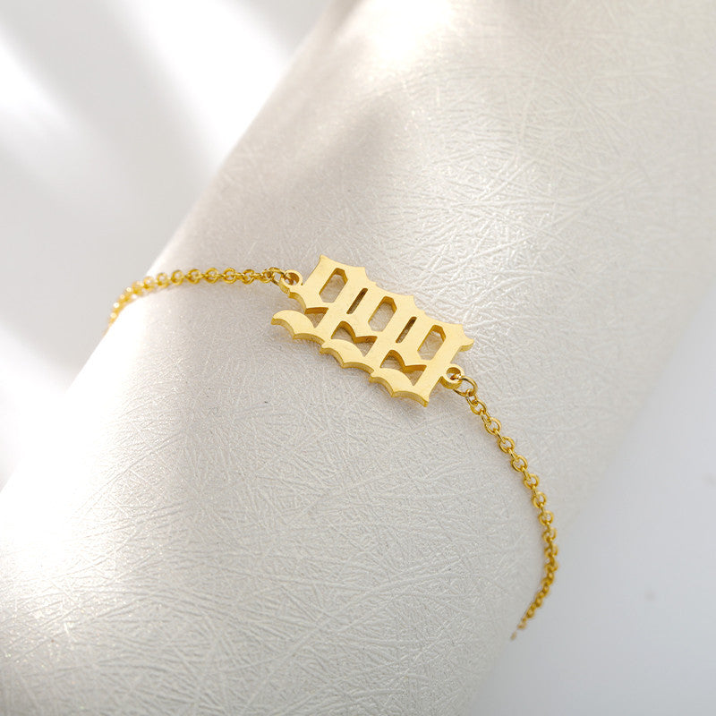 Personalized Lucky Angel Number Bracelet Stainless Steel