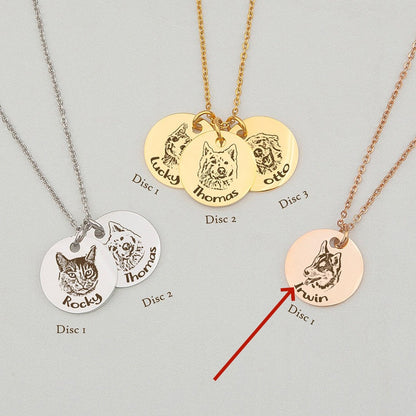 Pet Sketch DIY Carving Necklace