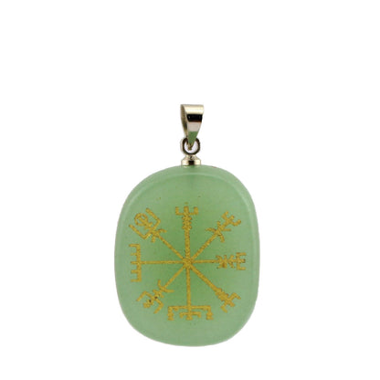 Natural Crystal Ornament Nordic Compass Pendant