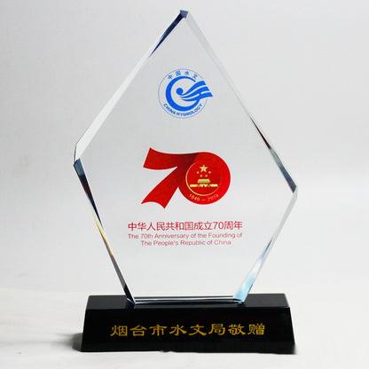 Crystal Trophy Medal Personality Licensing Authority Free Lettering Iceberg Prize Staff Award Souvenir