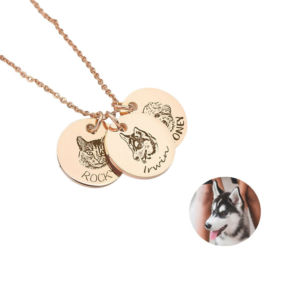 Pet Sketch DIY Carving Necklace