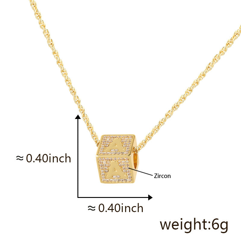 Custom Initial Letter Necklace - Personalized A-Z Name Pendant Gold Jewelry