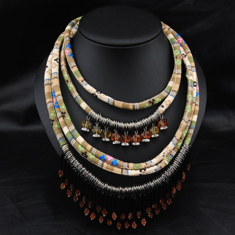 Fringed Crystal Necklace