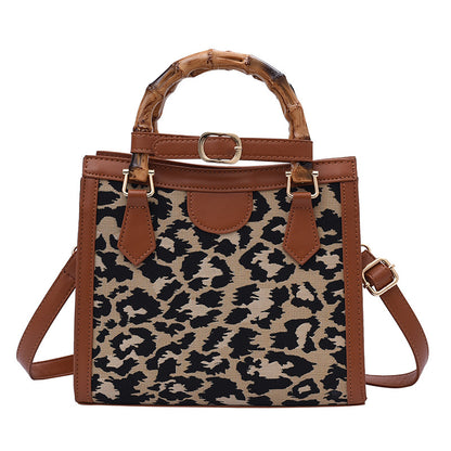 Leopard Print Small Square Bag Handbag