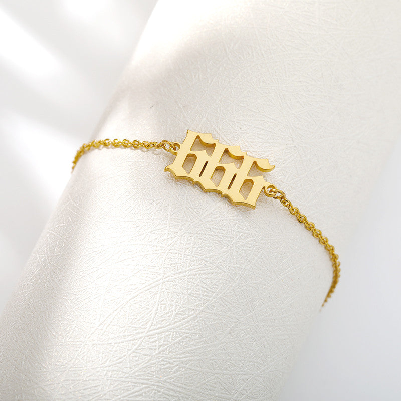 Personalized Lucky Angel Number Bracelet Stainless Steel