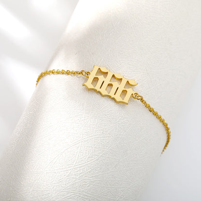 Personalized Lucky Angel Number Bracelet Stainless Steel