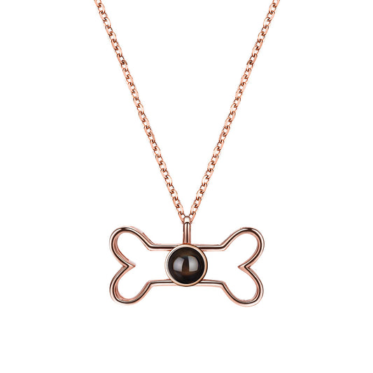 Fashion Niche Language Projection Necklace