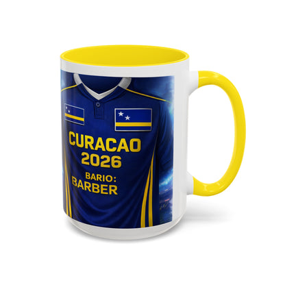 Curacao 2026 Soccer Jersey Mug | Accent Coffee Mug
