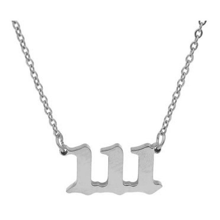 Angel Number Necklace 0-9 Pendant Short Necklace Women