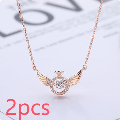 Angel Wings Wings Necklace Women's Korean Light Luxury Simple