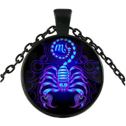 Twelve Constellation Time Gem Necklace