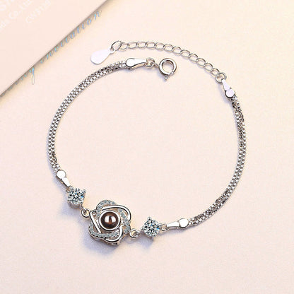 Love Memory Projection Heart-shaped Bracelet