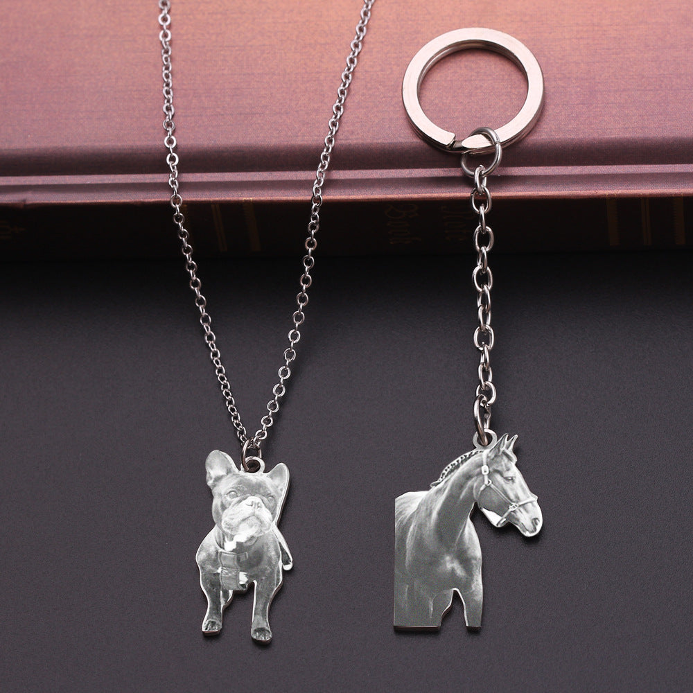 Pet photo pendant souvenir necklace