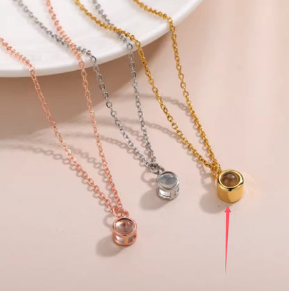 Personalized Projection Photo Necklace Customized Personality Photo