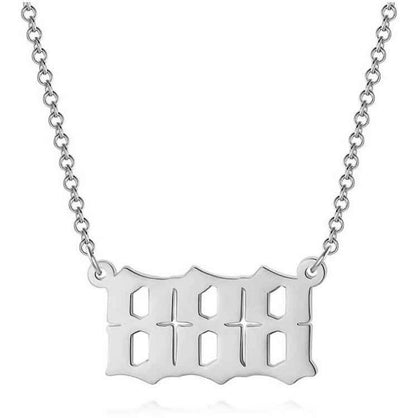 Angel Number Necklace 0-9 Pendant Short Necklace Women