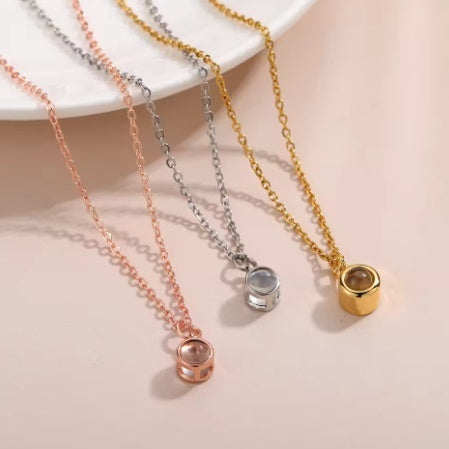Personalized Projection Photo Necklace Customized Personality Photo