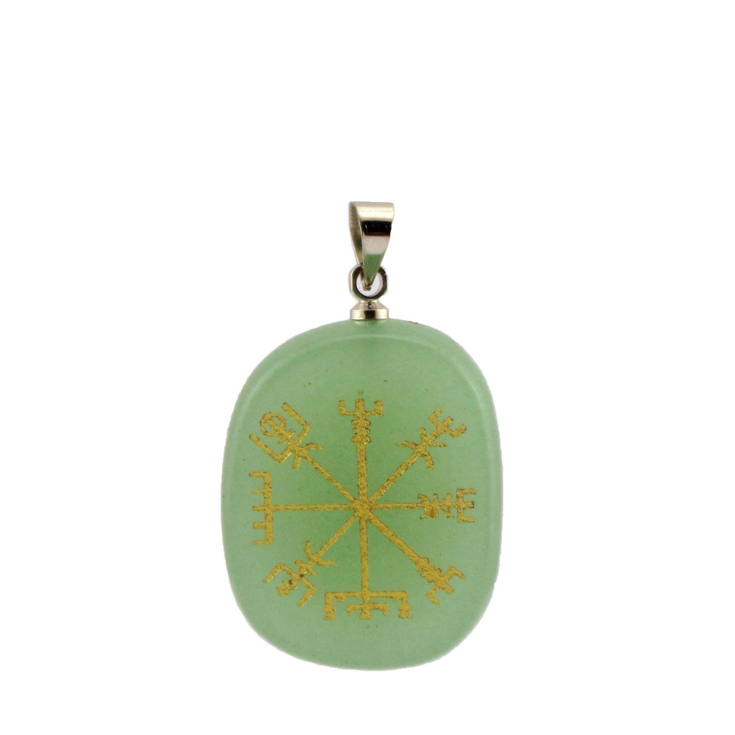 Natural Crystal Ornament Nordic Compass Pendant