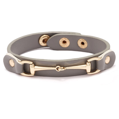 Leopard head U-shaped alloy simple bracelet