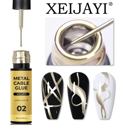 5ml Nail Metal Cable Adhesive Hoy Edge Painted