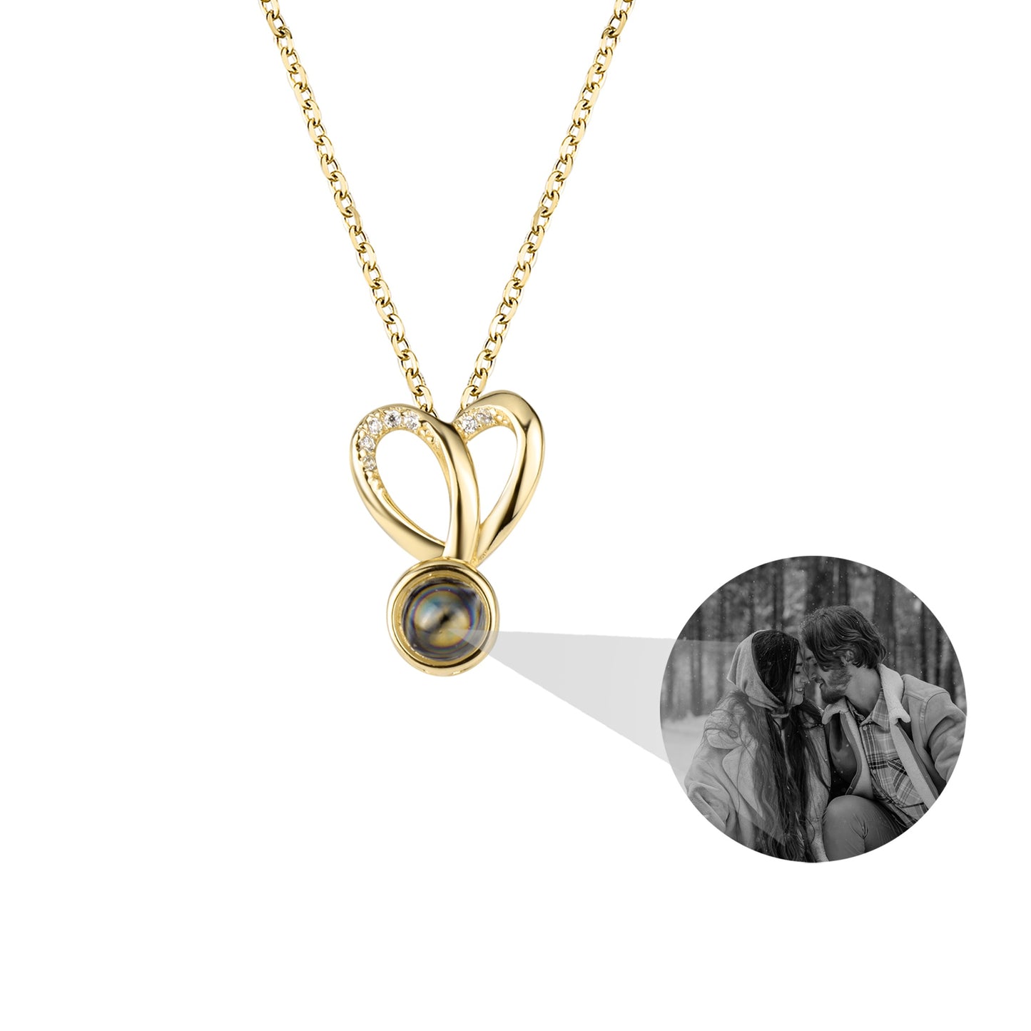 I Love Your Heart Shaped Projection Necklace