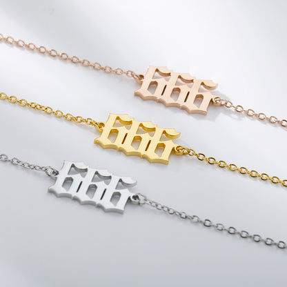 Personalized Lucky Angel Number Bracelet Stainless Steel