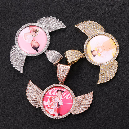 Angel Wings Photo Frame Necklace