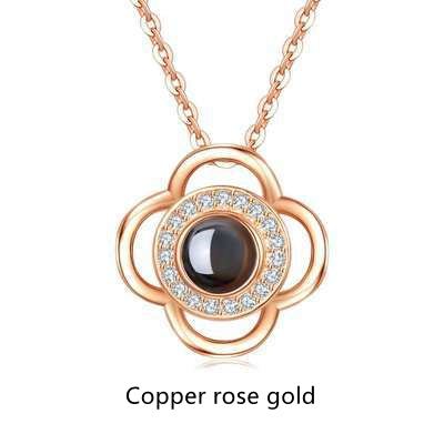 Love Memory Projection Couple Necklace Languages I Love You