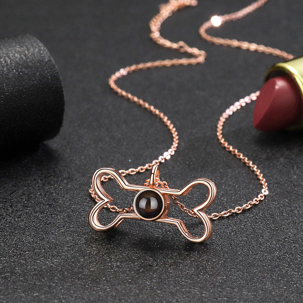 Fashion Niche Language Projection Necklace