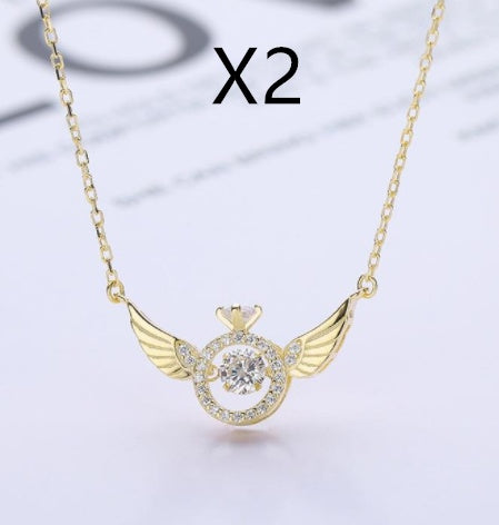 Angel Wings Wings Necklace Women's Korean Light Luxury Simple