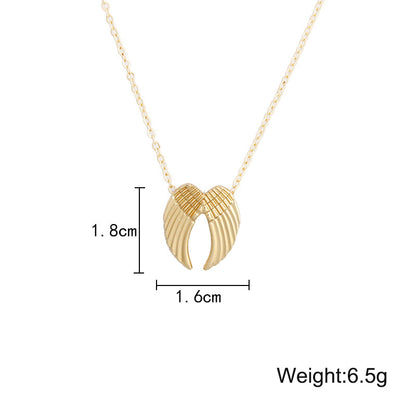 Heavenly Angel Wings Necklace Fashion Gold Silver Wing Pendant Clavicle Chain Necklaces For Women