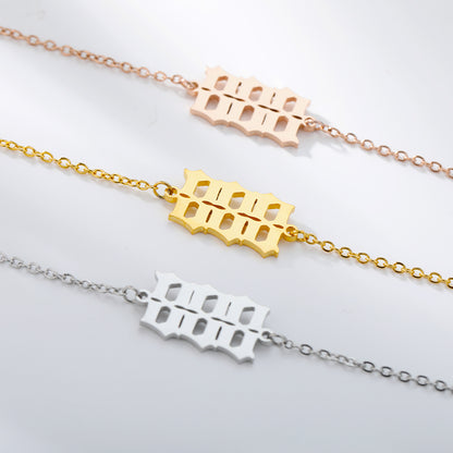Personalized Lucky Angel Number Bracelet Stainless Steel