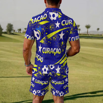 All-Over Print Men's Polo Sportswear Set