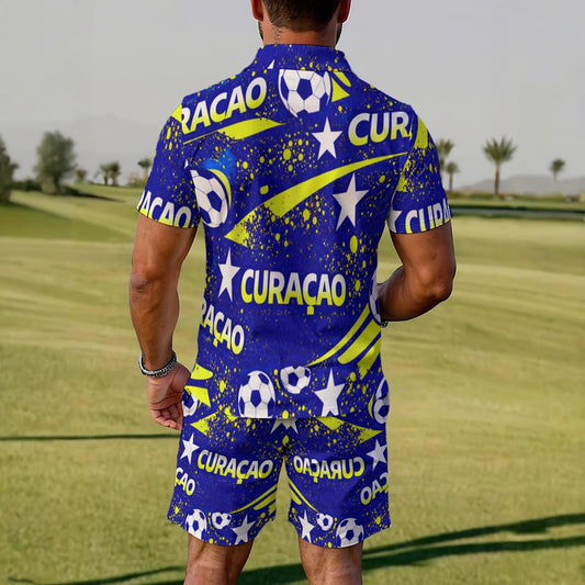 All-Over Print Men's Polo Sportswear Set