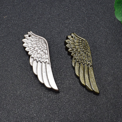 Silver stone Wing Pendant Necklace