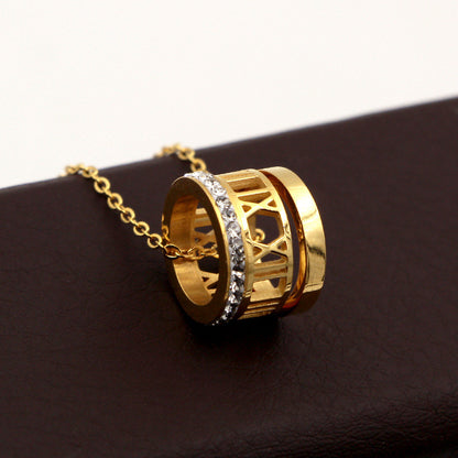 Openwork Roman Numeral Necklace