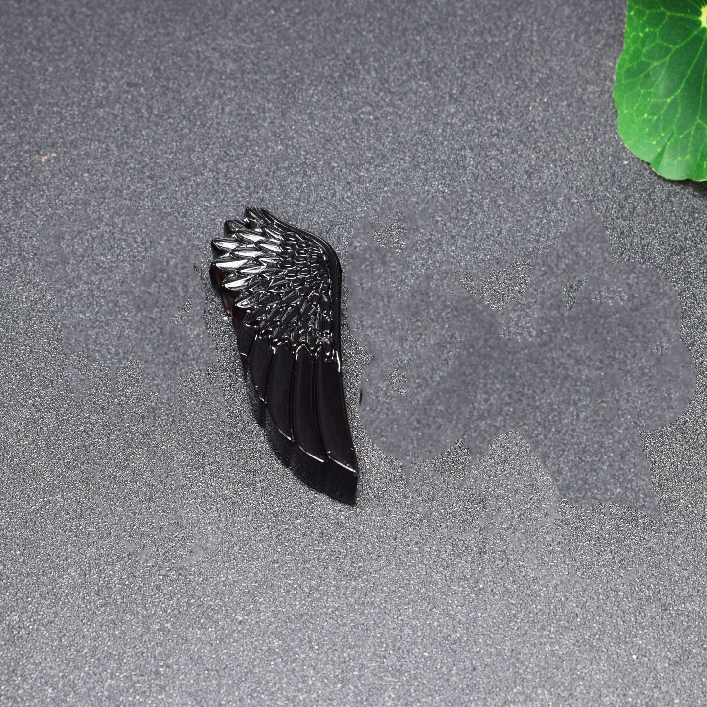 Silver stone Wing Pendant Necklace