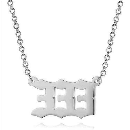 Angel Number Necklace 0-9 Pendant Short Necklace Women