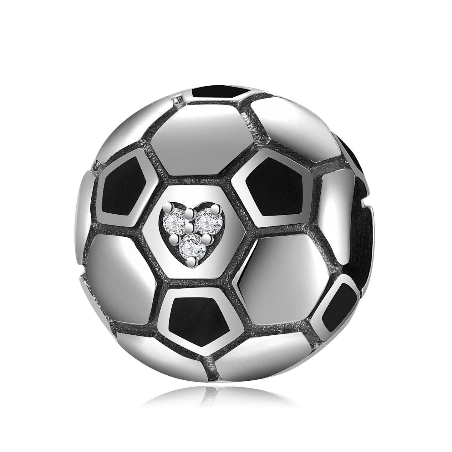 Football Basketball Sports Beads Hollow Loose Beads S925 Sterling Silver Beads Diy Bracelet Accessories