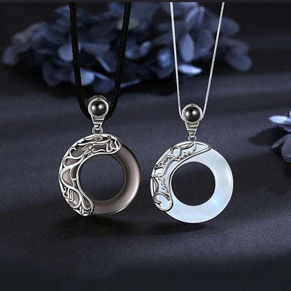 Projection Pendant Necklace With High Quality Black Rope