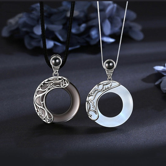 Projection Pendant Necklace With High Quality Black Rope