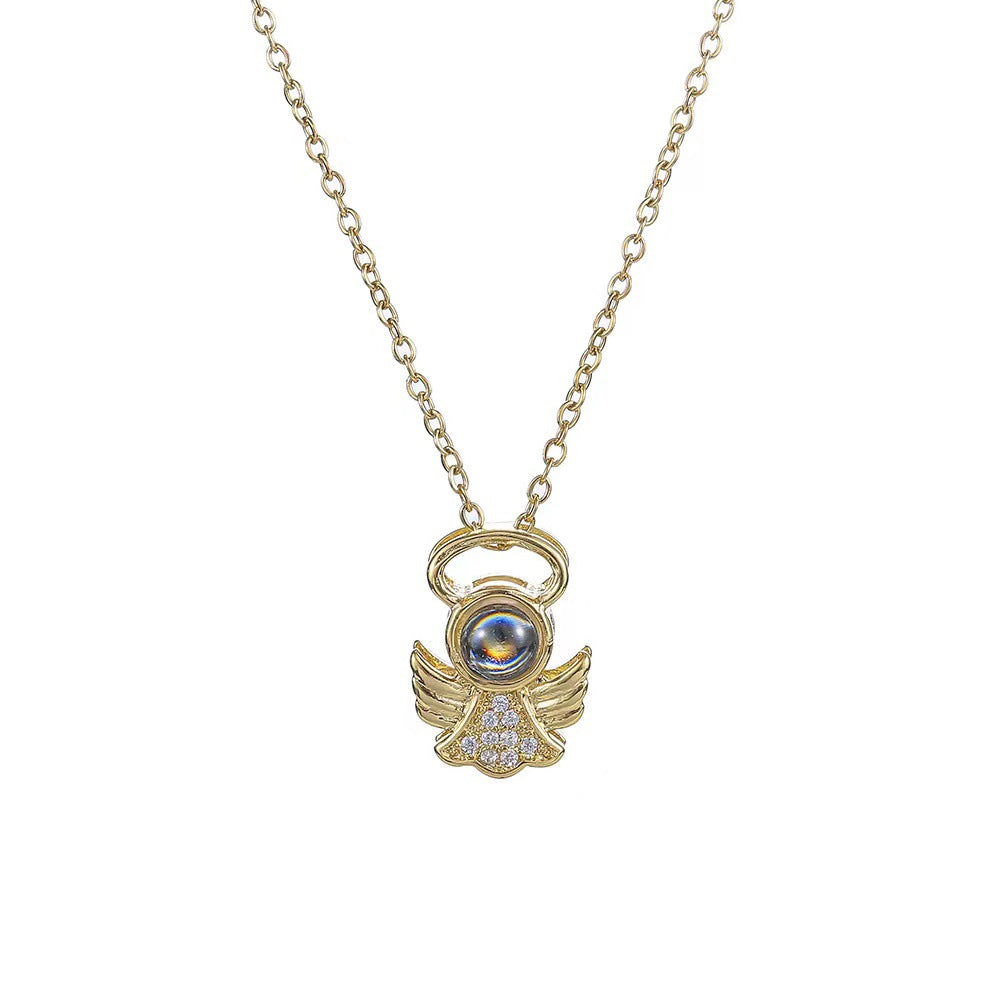 Women's 100 Languages Angel Projection Necklace