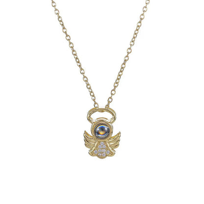 Women's 100 Languages Angel Projection Necklace