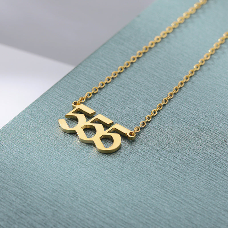 Ancient English Number Necklace Angel 111to999